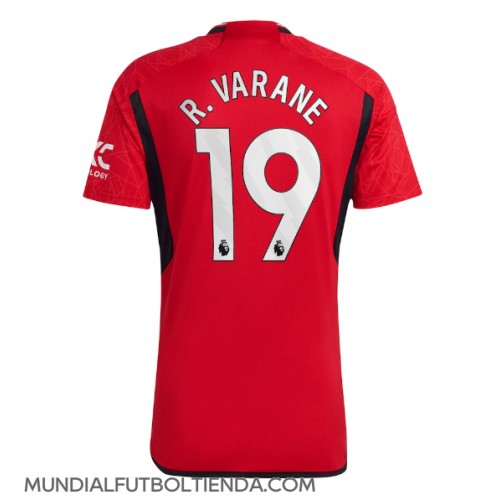 Camiseta Manchester United Raphael Varane #19 Primera Equipación Replica 2023-24 mangas cortas